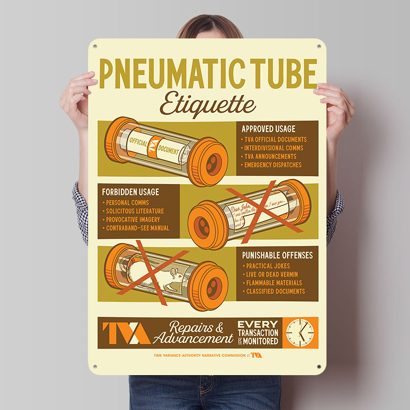 Retro Gaming Youtube - Targa in Metallo Pneumatic Tube Etiquette,