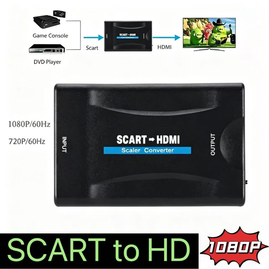 Adattatore Full HD 1080P da SC - Scart To Hdmi recensione e prezzo